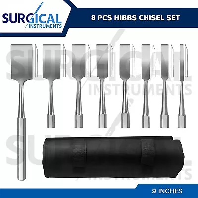 Hibbs Chisel Set Of 8 Pcs Orthopedic Surgical Medical Instruments German Grade • $42.99