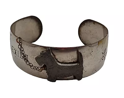 Vintage Tourist Souvenir Cuff Bracelet Scottish Terrier Juarez Mexico Louise • $40