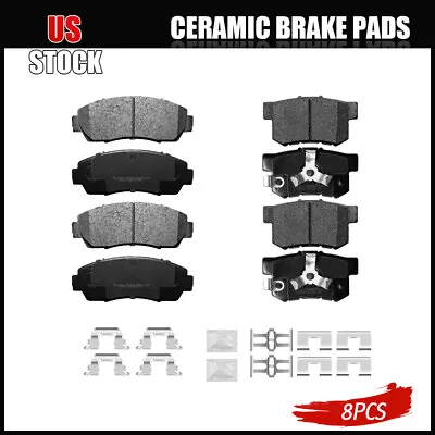 Front And Rear Ceramic Disc Brake Pads For Honda CR-V Accord Crosstour Acura RDX • $38.69