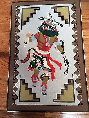 Vintage Handmade Finished / Completed  Show Fawh Kachina Needlepoint L32  X W 21 • $139