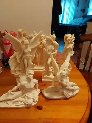 £9.99 • Buy Collection Of  Hand Made  Greek Alabaster  Figures, Art Nouveau Style X 9.