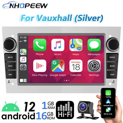 7  Android 12 CarPlay Car Stereo For Vauxhall Astra H Zafira Corsa D RDS Navi BT • £114.99