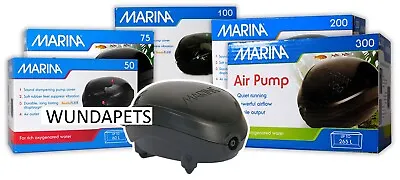 Marina Air Pump Powerful Quiet Flow Oxygen Bubbles Air Stone Fish Tank Aquarium • £9.99
