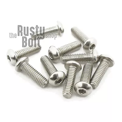 M2.5 X 8mm Socket Button Head Screws A2 304 18-8 Stainless Steel • $2.49