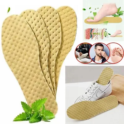 4 X Shoe Insoles Insert Extra Comfort Sports Anti Odours Pads Mens Women UK Size • £3.58