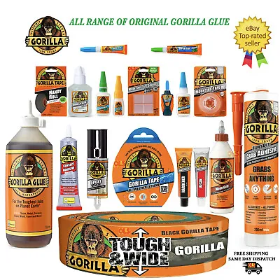 £3.99 • Buy GORILLA GLUE Gel Clear Tape Epoxy Wood Super Glue Brush Sealant Mountain Tape Ro