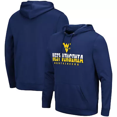 Men's Colosseum Navy West Virginia Mountaineers Lantern Pullover Hoodie • $59.99