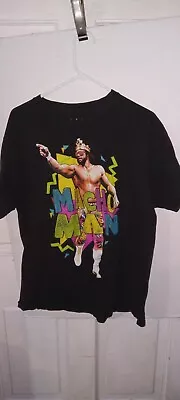 WWE MACHO MAN XL BLK TEE FAST SHIP CLEAN PRE OWNED Wrestling • $7.99