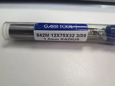 Garr 842M Solid Carbide 2 Flute 12mm 1.5mm Radius Milling Cutter. • £0.99