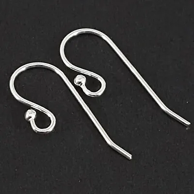 Earring Hooks Solid Wire 925 Sterling Silver 1 - 50 Pairs For Jewellery Making • $10.65