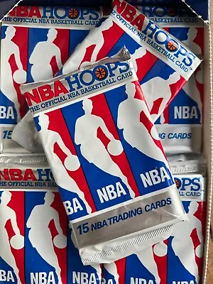 $8 • Buy 1990-91 NBA Hoops Sealed Packs Series I Trading Cards Series 1 Jordan Magic Bird