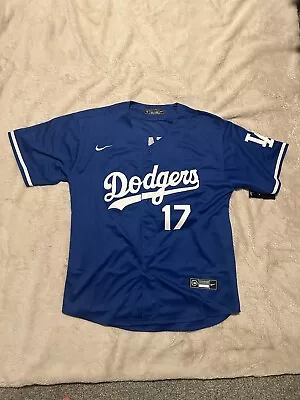 Shohei Ohtani Jersey Mens Large Blue Los Angeles Dodgers #17 Stitched New • $32.99