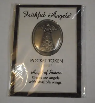 Ganz Faithful Angel Of Sisters Are Angels W/ Invisible Wings Pocket Token Medal • $15