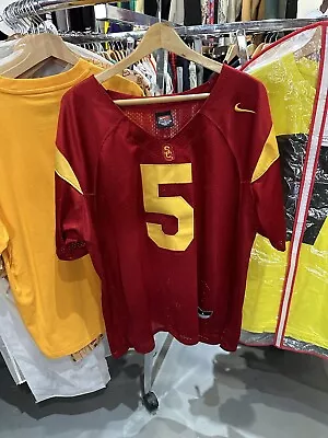 Vintage Nike Team USC Trojans Reggie Bush #5 Football Jersey Size Large • $49.99