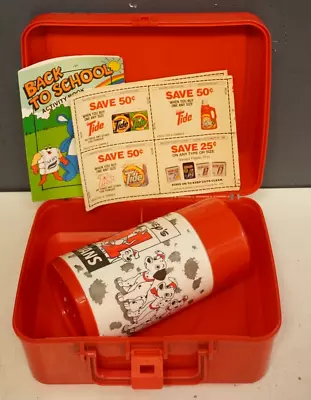 Disney 101 Dalmatians Plastic Lunch Box W/ Thermos Vintage 90's • $15.95