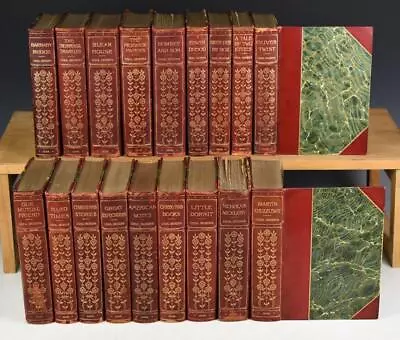 CHARLES DICKENS COLLECTION CHAPMAN & HALL 1906 18 BOOKS Beautiful BINDINGS • £34