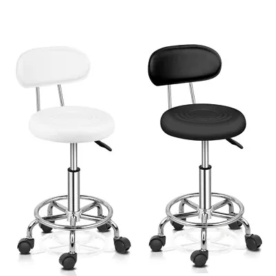 New Backrest Salon Stool Barber Tattoo Manicure Beauty Spa Lift Swivel Chair • £24.99