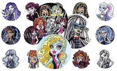 15 Pre-Cut Monster High 1 Inch Bottle Cap Images (4 Options) (Discontinued) • $4.50