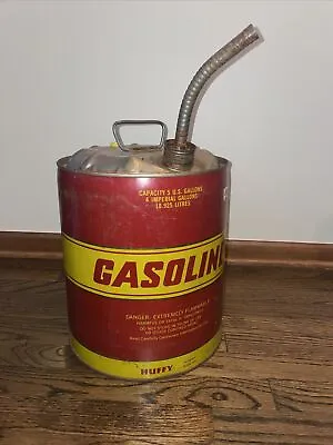 Vintage Huffy Round Metal Gas Can 5 Gallons With Spout • $29.99