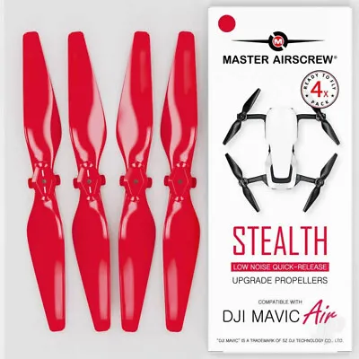 $61.73 • Buy Master Airscrew STEALTH Propeller Props Set Red - DJI Mavic Air Drone