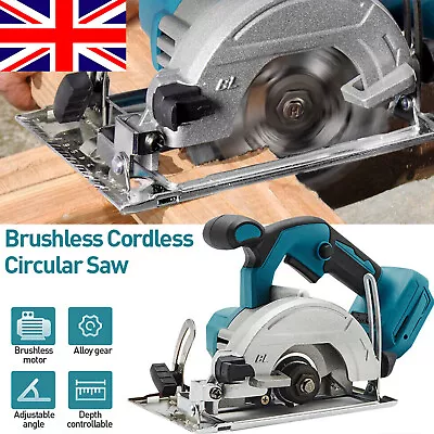 Cordless Brushless Electric Circular Saw Wood Cutter Tool For Makita 18V Battery • £36.99