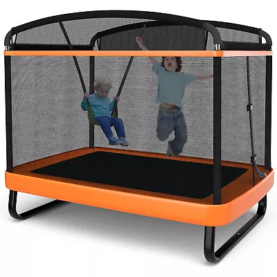 Kids Trampoline 6FT Jumping Trampolines &Swing Set Enclosure Safety Net Pad Gift • $999