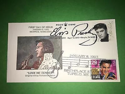 1993 & 2015 Elvis Presley FDC Love Me Tender Memphis Collectibles Dual Cancel • $3.99