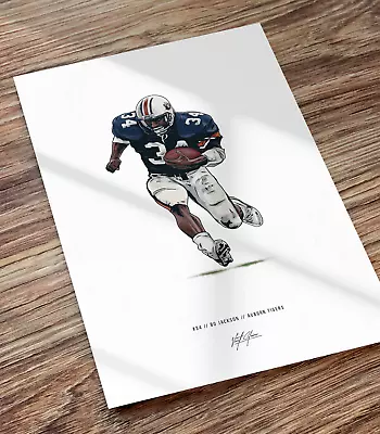 Bo Jackson Poster Auburn Tigers Football Art Print • $24.99