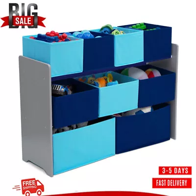 Children Deluxe Multi-Bin Toy Organizer Storage Bins Box Playroom Shelf Rack US • $34.97