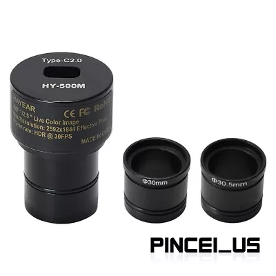 HAYEAR HY-500M 5MP Microscope Camera Digital Eyepiece USB Camera For Microscope • $46.60