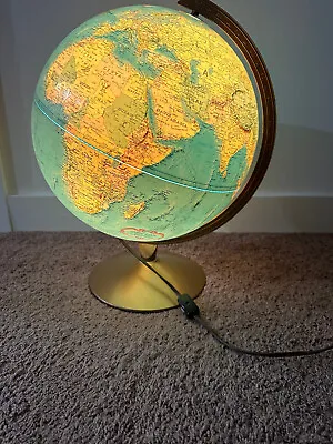 Vintage Light Up World 12 Inch Globe 16 Inches Tall • $53.57