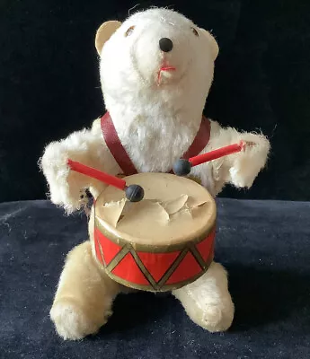 £38.37 • Buy Vintage Key Wind-up White Polar Bear Japan Antique Toy ￼plays Drums