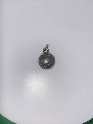 Vintage Silver Tone Baseball Charm .5  • $7