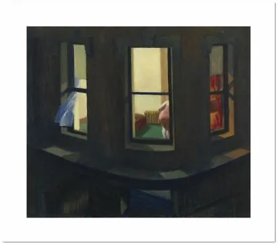 Edward Hopper 'Night Window' Fine Art Print 20.5x18 Inches • £29.95