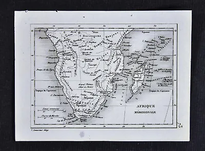 C 1835 Levasseur Map - South Africa Madagascar Angola Mozambique Zanzabar Natal  • £12.86