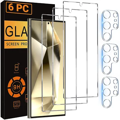 Tempered Glass Screen Camera Lens Protector For Samsung Galaxy S24 Ultra 24 Plus • $5.99