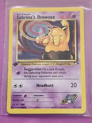 Pokemon Cards SABRINA'S DROWZEE 1st Edition GYM HEROES  -  92/132 MINT • $3.50