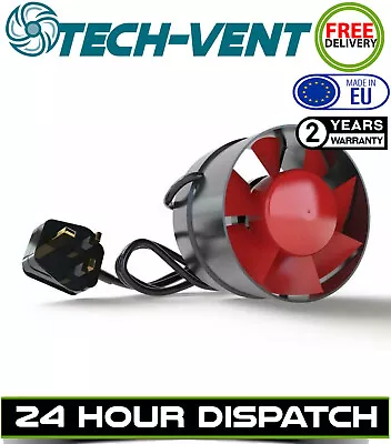 £23.99 • Buy Black Orchid Eco Duct 4 5 6 Inch Inline Extraction Fan Hobby Hydroponics