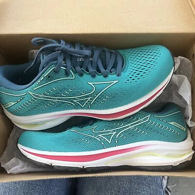 Women Mizuno Wave Rider 25 - Lake Blue Clearwater Sz 7 • $60