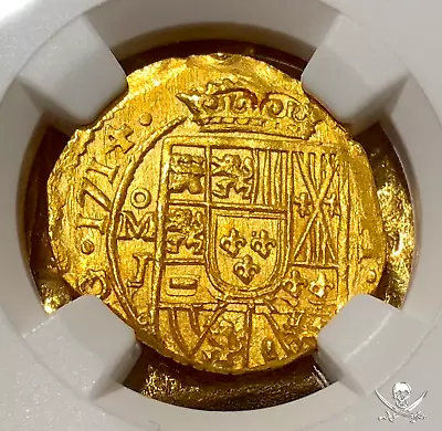 Mexico 1714 2 Escudos Ngc 65 “1715 Fleet” Shipwreck Pirate Gold Treasure Coin • $24500