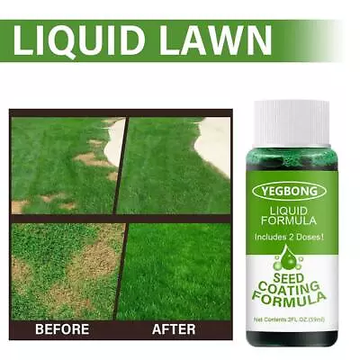 3Pcs Liquid Seeding Grass Lawn Green Instant Spray Seed Coating Formula Feed Set • £9.55