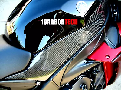 Carbon Fiber Lower Tank Panels 09-2009-2010-2011-2012-2013-2014 Yamaha Yzf R1 • $169