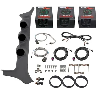 MaxTow Boost EGT Fuel PSI Gauges + Gray Pod For 92-97 Ford F250 F350 Powerstroke • $414.99