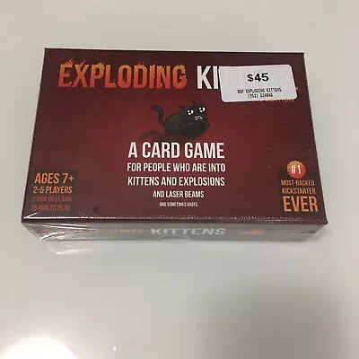 $45 • Buy Exploding Kittens - Party Card Game Play - Original Edition - Fun For Everyone