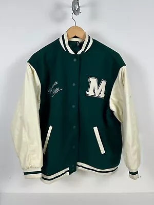 Minnesota State College Varsity Jacket Green Size Medium • £29.99
