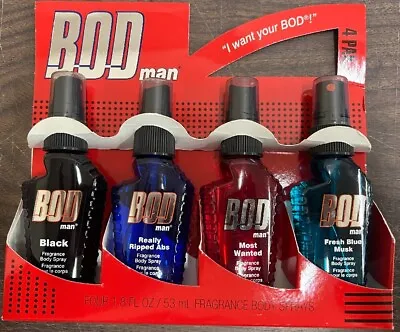 Bod Man 4 Pack Black Really Ripped Abs Most Wanted & Fresh Blue Musk 1.8 Oz • $19.99