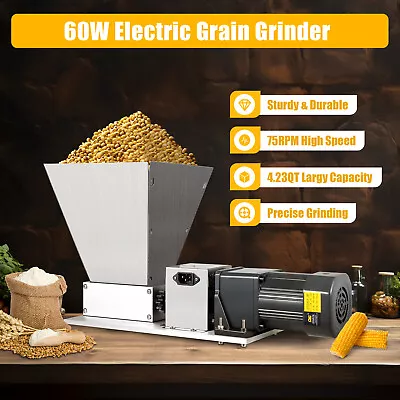 Electric Grinder Mill Grain Corn Wheat Feed/Flour Wet&Dry Cereal Machine 110V US • $149.15