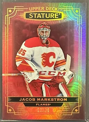 2022-23 Upper Deck Stature Red Jacob Markstrom #69 Calgary Flames 29/33 • $6.99