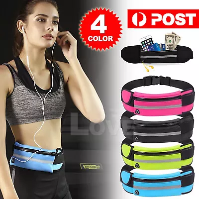 $5.95 • Buy Running Bum Bag Fanny Pack Travel Waist Bags Money Zip Belt Pouch Sports Wallet