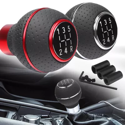 Car 5 Speed Manual Shift Knob Gear Stick Shifter Lever Black Aluminum Universal • $14.72